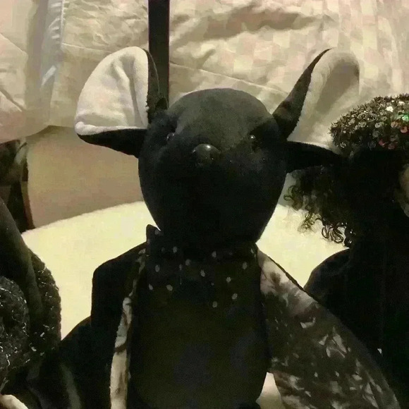 Halloween shelf sitting dolls cat bar witch handmade - Picture 9 of 15